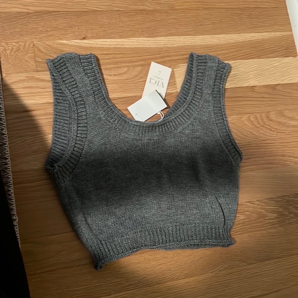 Knit cropped tank